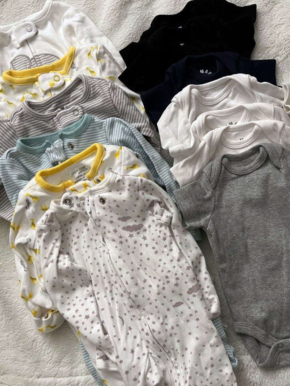 Newborn Baby Clothes Lot - Gender Neutral - Organic Cotton Primary Kids Carters